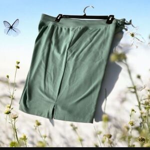 Athletic Shorts soft green with pockets draw string size 14. Great for walks.